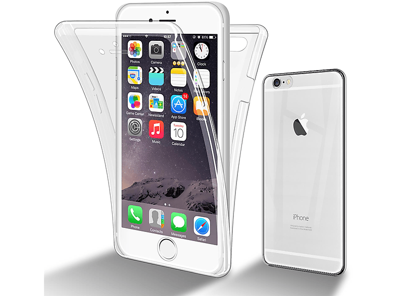 iPhone Case 360 Grad TRANSPARENT Apple, Hülle, Backcover, 6S, 6 TPU CADORABO /