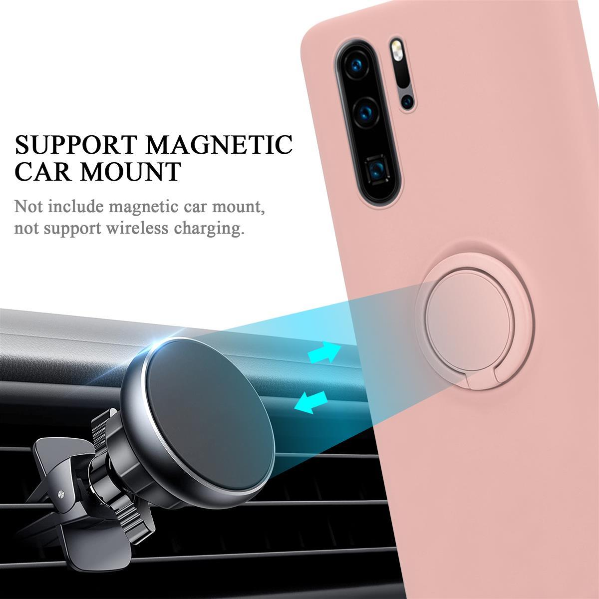 CADORABO Hülle im Liquid Ring P30 Case Style, Silicone Backcover, LIQUID Huawei, PINK PRO
