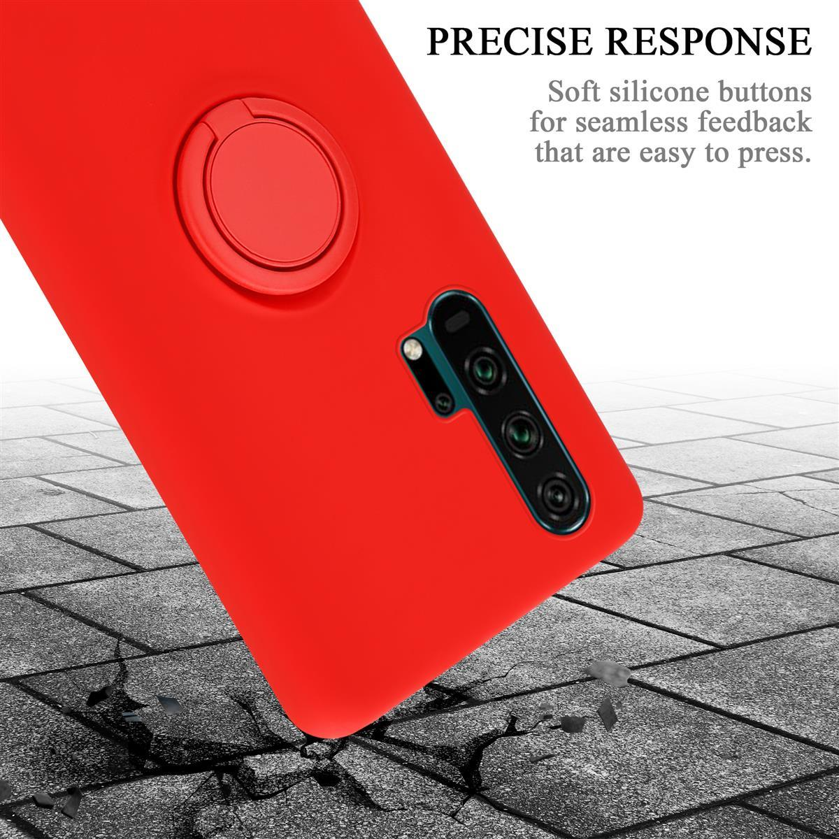 CADORABO Hülle Case Silicone LIQUID ROT Ring Honor, Style, im 20 Backcover, PRO, Liquid