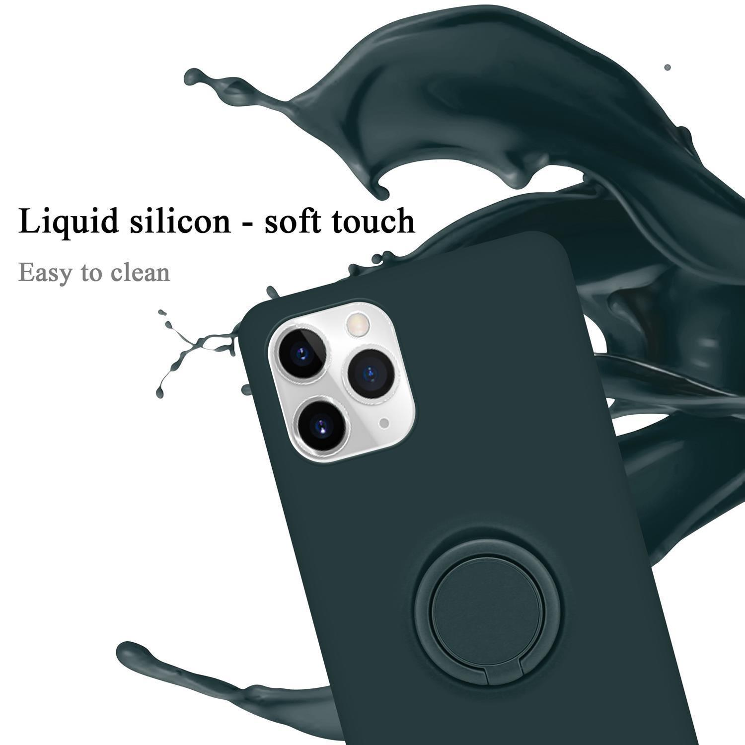 CADORABO Hülle im Liquid Ring Style, PRO, LIQUID 11 Case Silicone Backcover, Apple, GRÜN iPhone