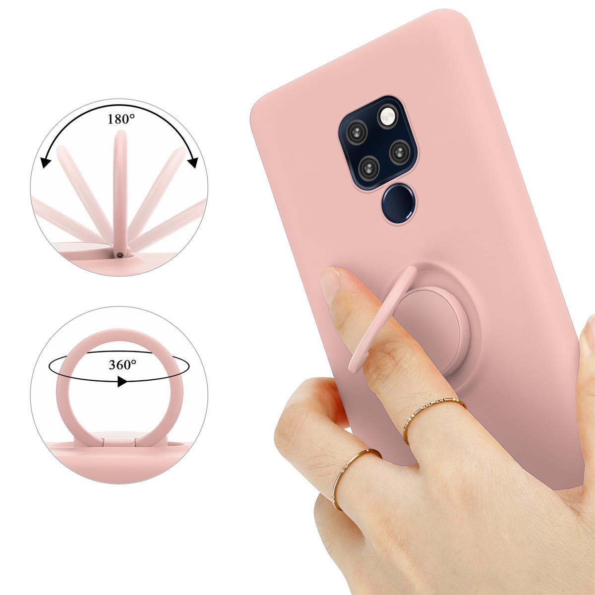Liquid Style, LIQUID MATE im Silicone Case CADORABO PINK Backcover, 20, Ring Hülle Huawei,