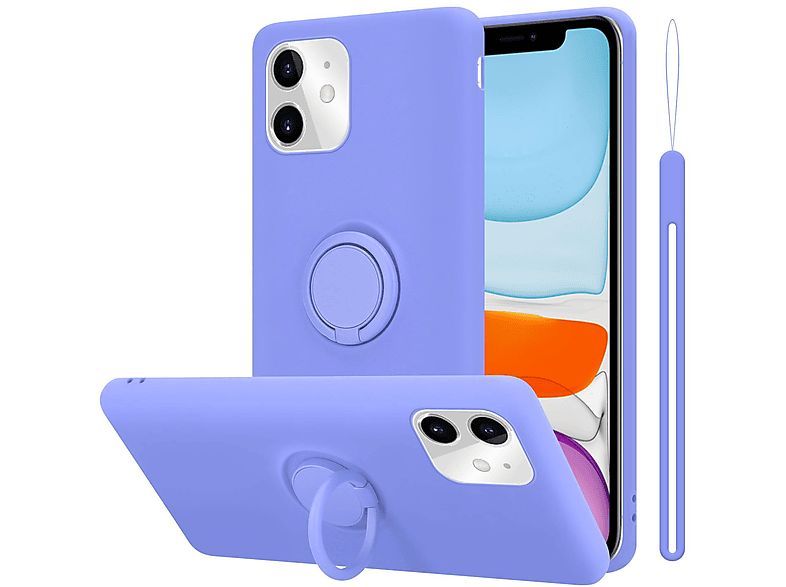 LILA Hülle LIQUID CADORABO Backcover, im Apple, iPhone Ring Silicone Style, 11, HELL Case Liquid