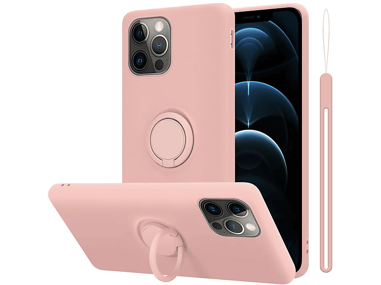 CADORABO Hülle im Liquid Ring Silicone Case Style, Backcover, Apple, iPhone 13 PRO MAX, LIQUID PINK