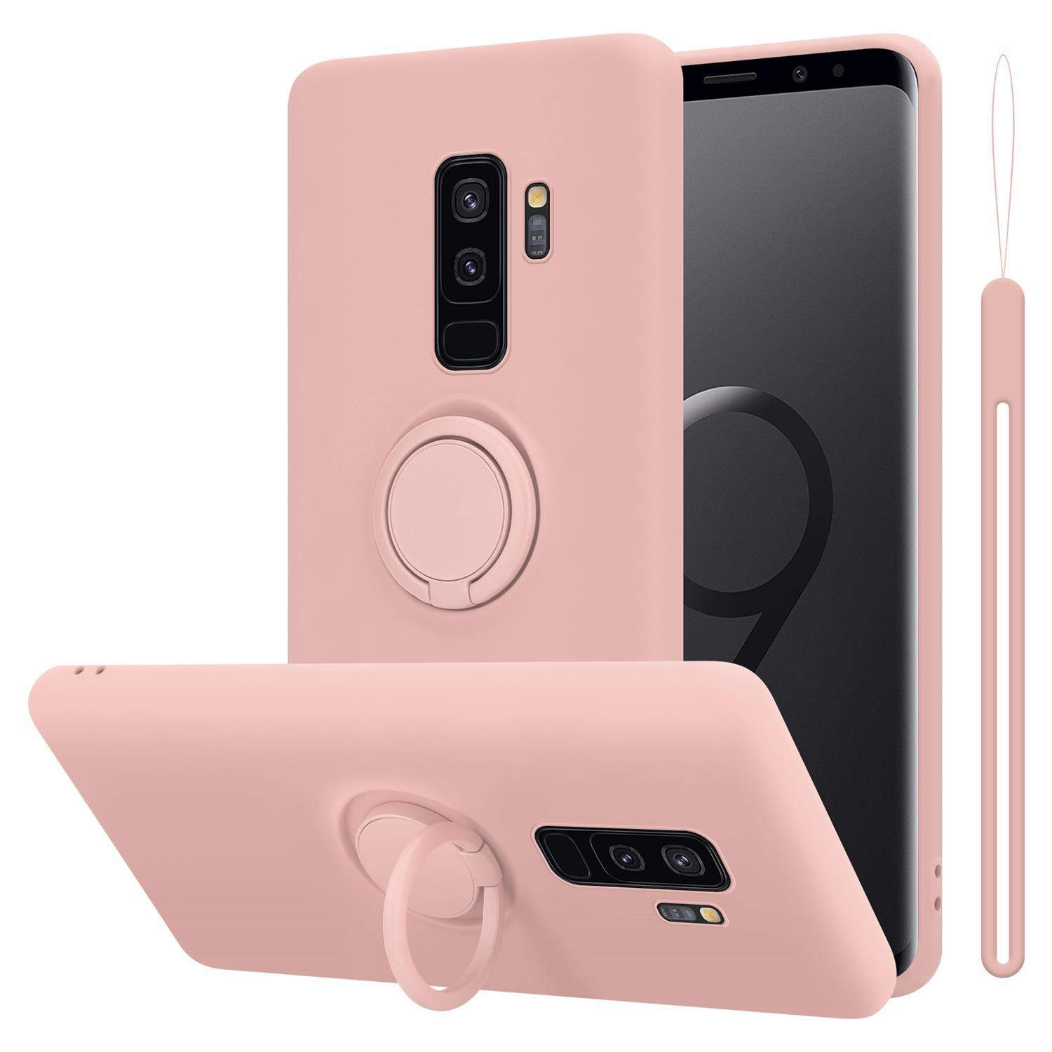 Galaxy Silicone Samsung, Case Ring PLUS, Backcover, PINK Style, S9 CADORABO LIQUID Hülle im Liquid