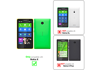 carcasa de móvil Funda flexible para móvil - Carcasa de TPU Silicona ultrafina;CADORABO, Nokia, Lumia X, óxido negro