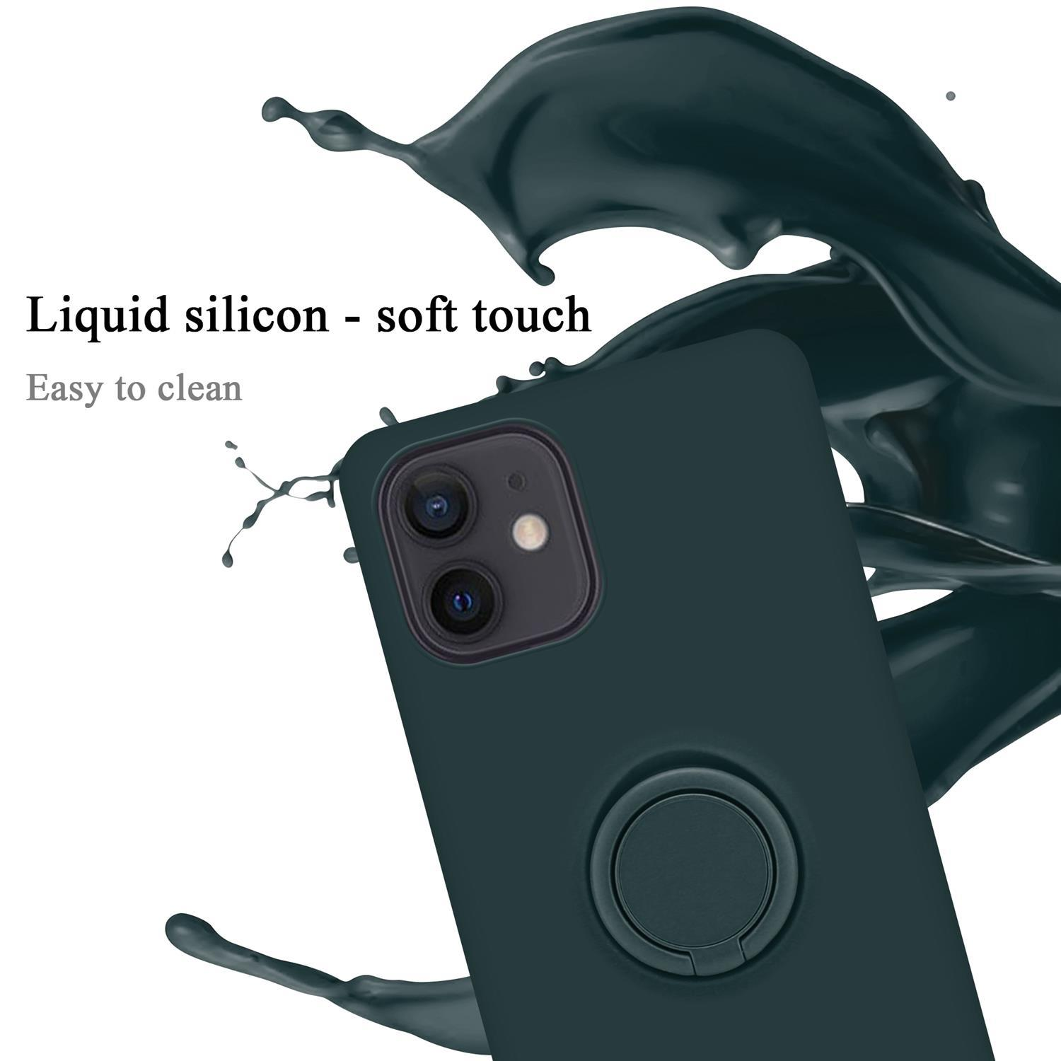 GRÜN Liquid 12 Hülle Case Backcover, Apple, im Silicone CADORABO MINI, iPhone LIQUID Ring Style,