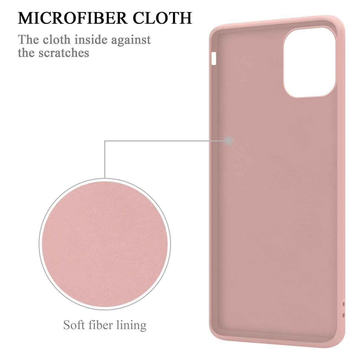 Apple, iPhone 11 PRO, Silicone LIQUID Hülle Case Backcover, Ring im CADORABO PINK Liquid Style,