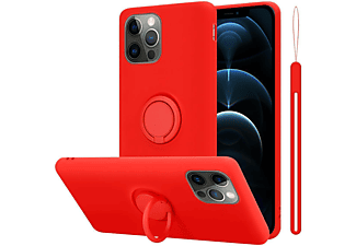 carcasa de móvil  - Funda flexible para móvil - Carcasa de TPU Silicona ultrafina CADORABO, Apple, iPhone 12 / iPhone 12 PRO, liquid rojo