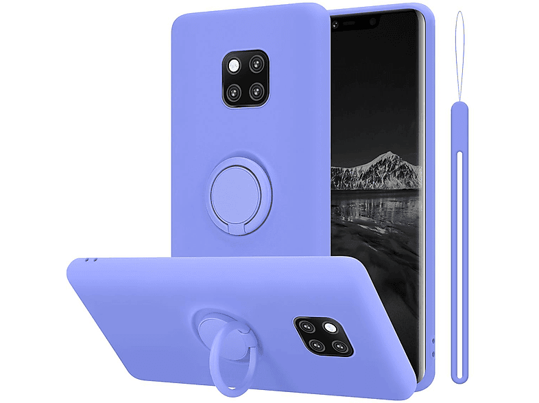 CADORABO Hülle im Liquid Ring Silicone Case Style, Backcover, Huawei, MATE 20 PRO, LIQUID HELL LILA