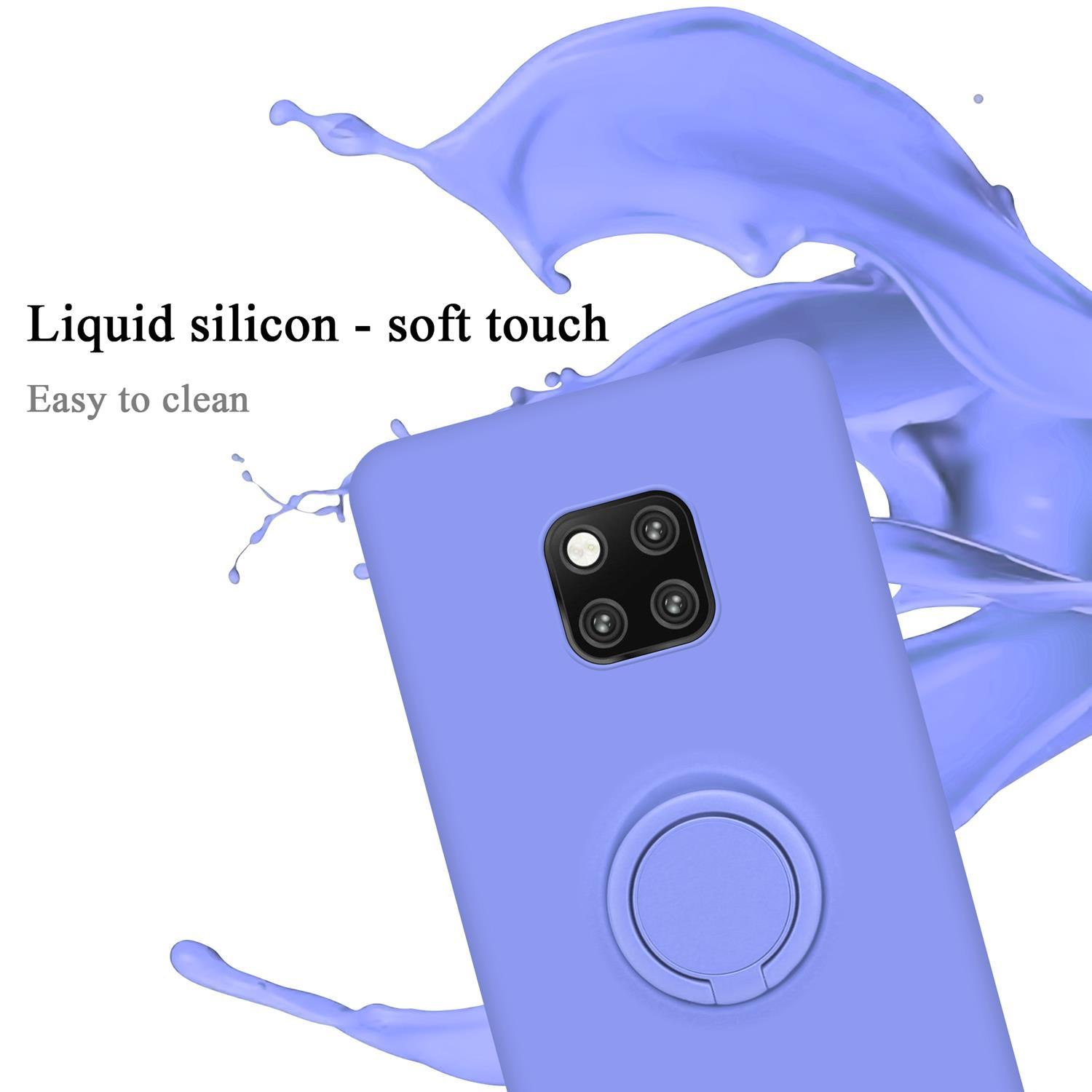 Silicone PRO, CADORABO HELL LILA Hülle Ring Style, LIQUID Huawei, MATE 20 Backcover, im Liquid Case