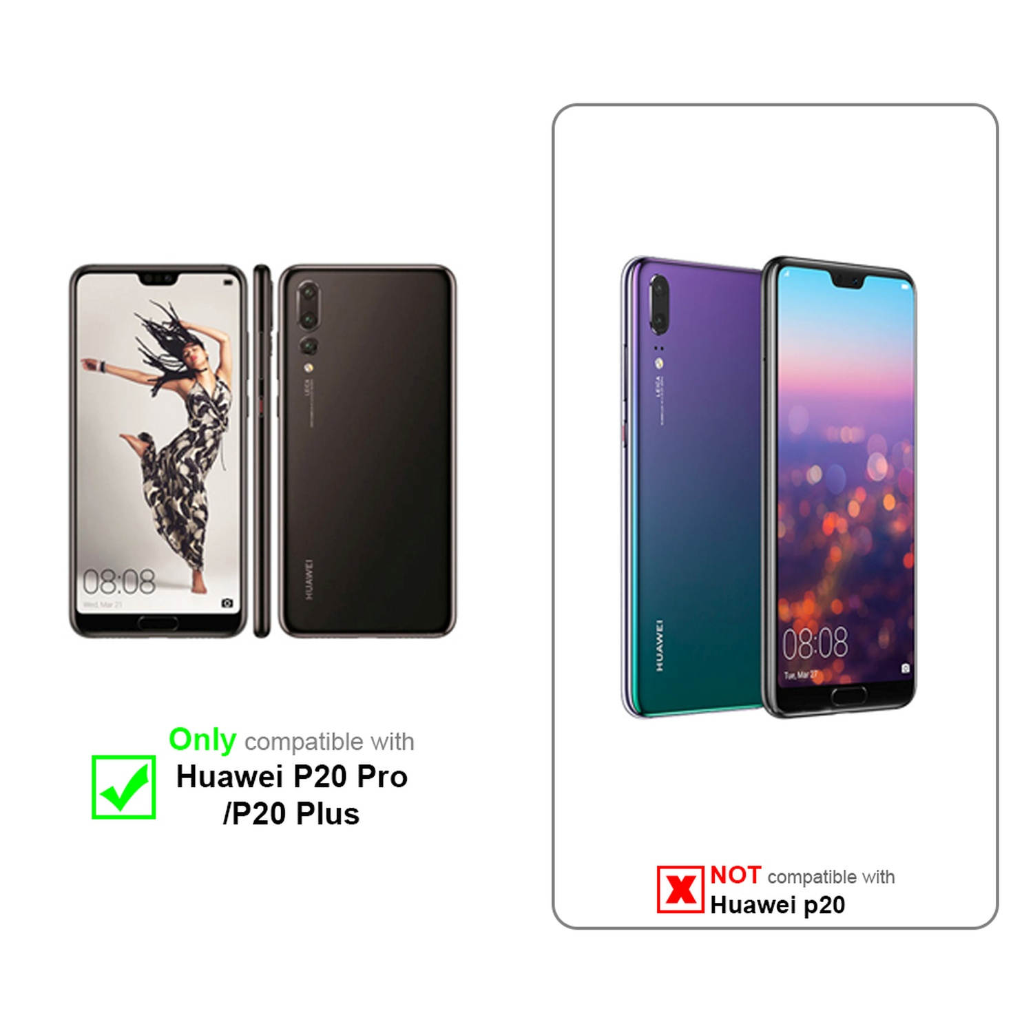 Huawei, PLUS, Weiß P20 Glossy CADORABO - PRO Gold Backcover, / Handyhülle mit P20 Kameraschutz,