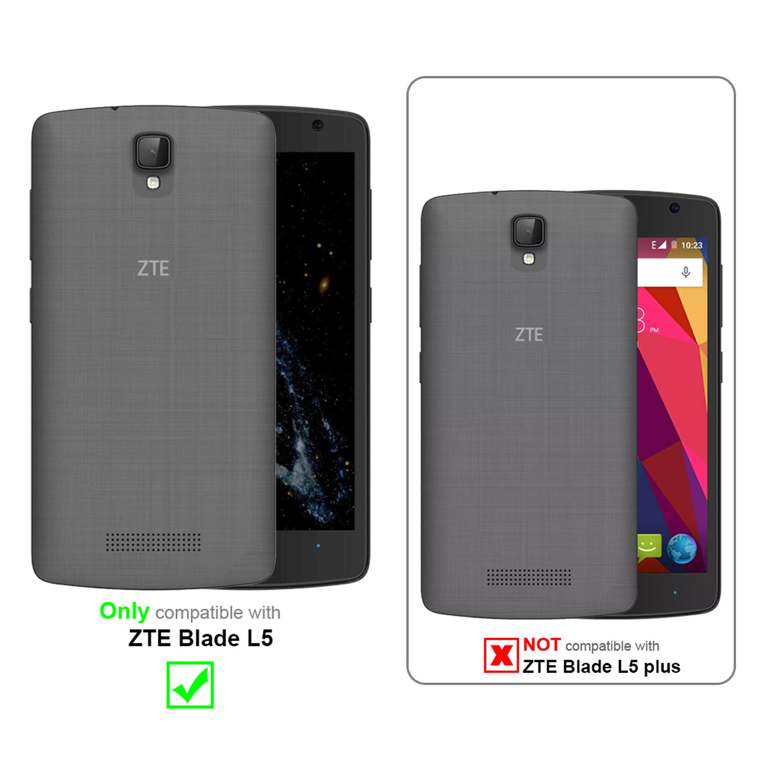 Funda gris para teléfono con un teléfono.