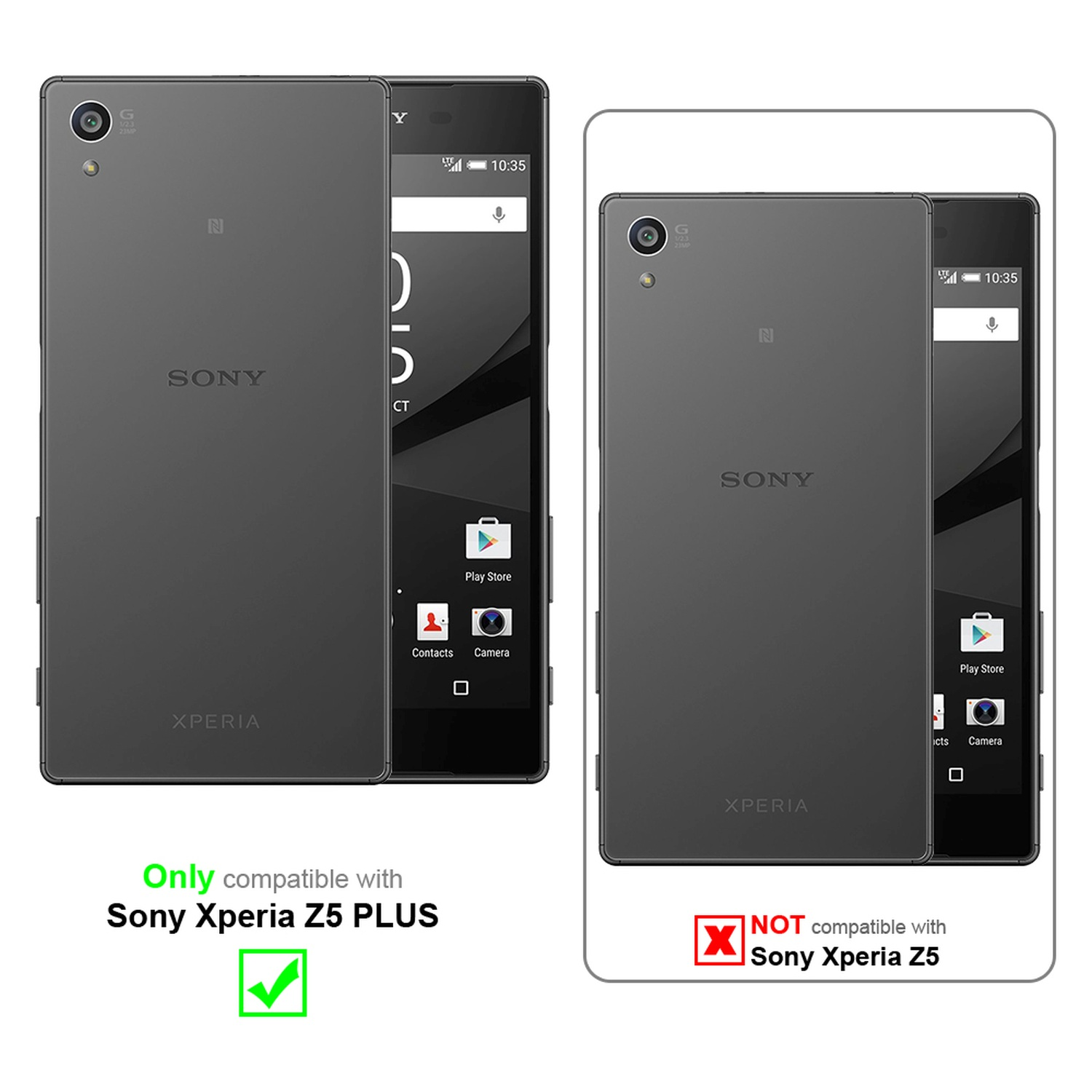 Sony Schutzglas Xperia PLUS) Schutzfolie(für Z5 Glas CADORABO Tempered