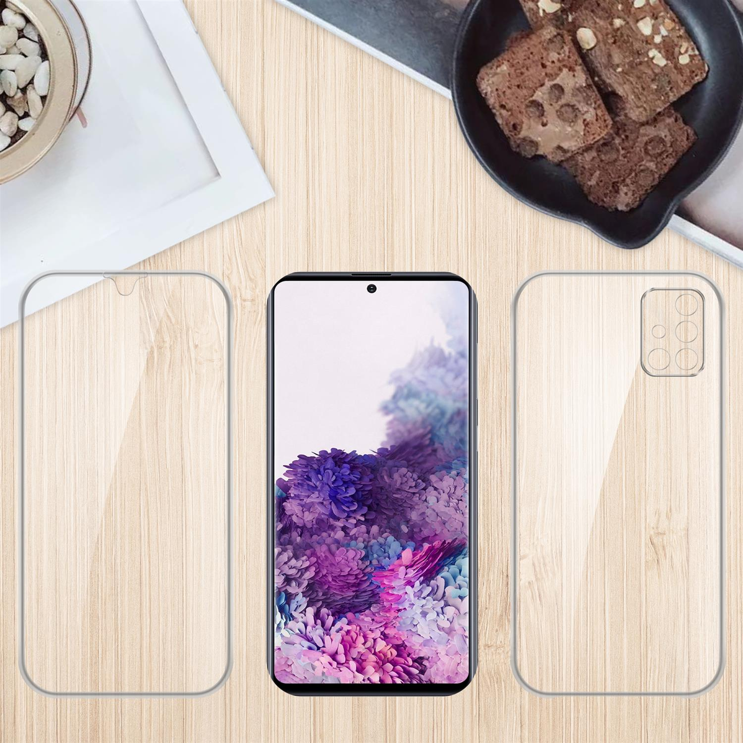 CADORABO Hülle, 360 Backcover, TPU Samsung, A71 Galaxy Grad TRANSPARENT 5G, Case