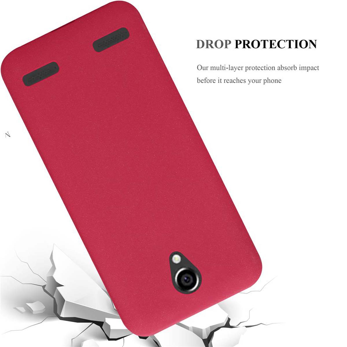 Blade TPU ZTE, Frosted FROST CADORABO ROT L7, Schutzhülle, Backcover,