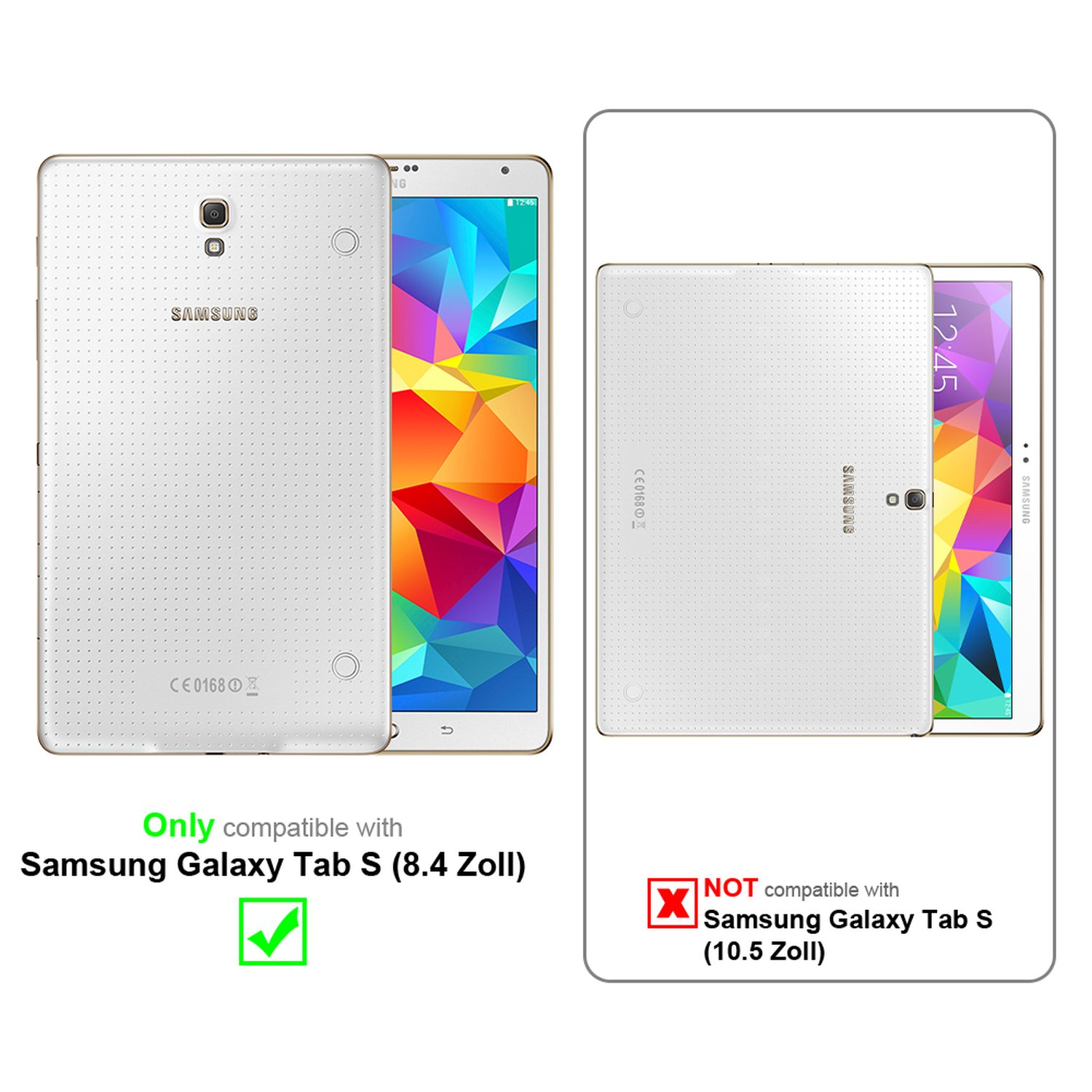 CADORABO 3x Schutzglas Zoll)) Galaxy Tab Samsung (8.4 S Schutzfolie(für