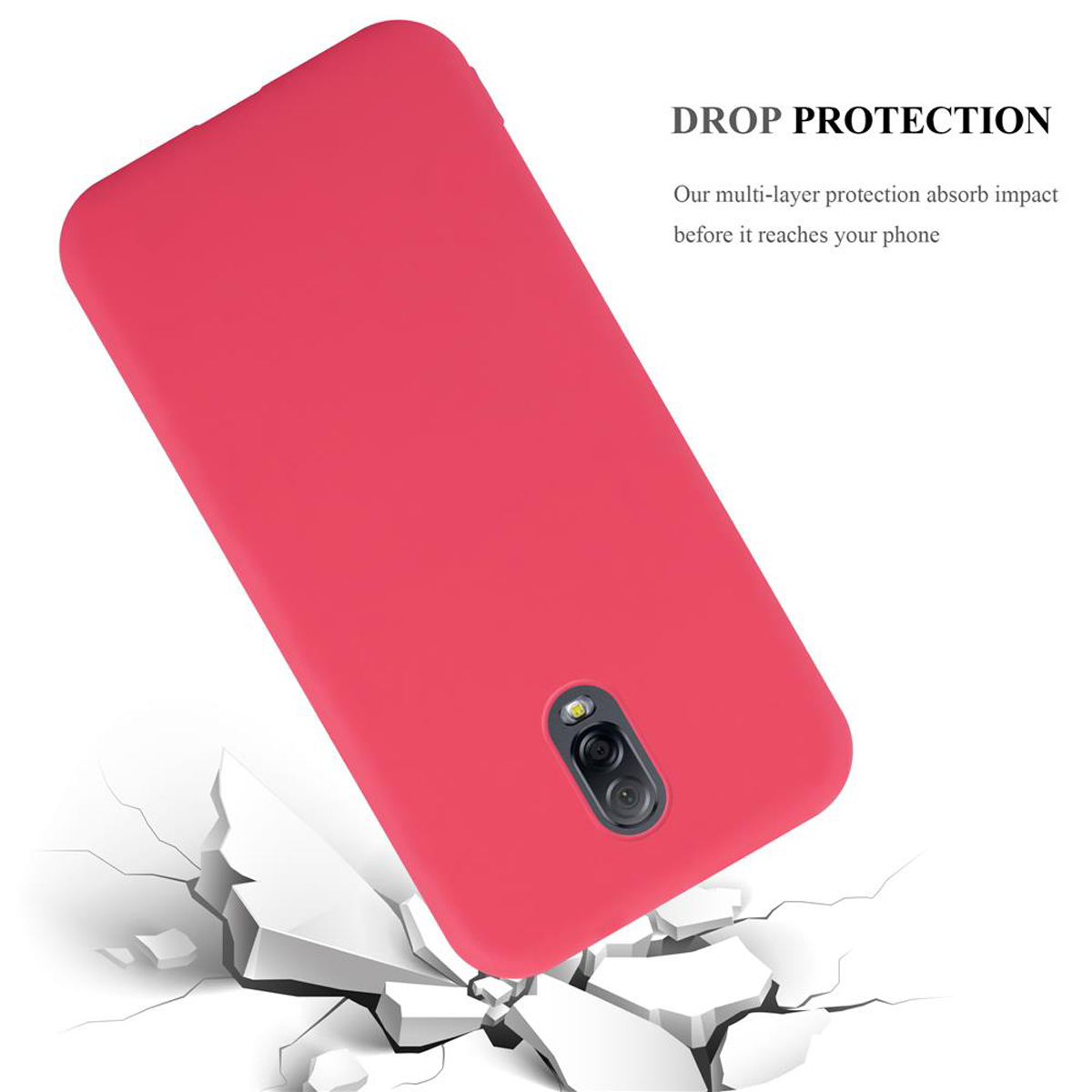 Galaxy im TPU / Candy Samsung, Backcover, CANDY J7 CADORABO ROT Hülle PLUS Style, C8,