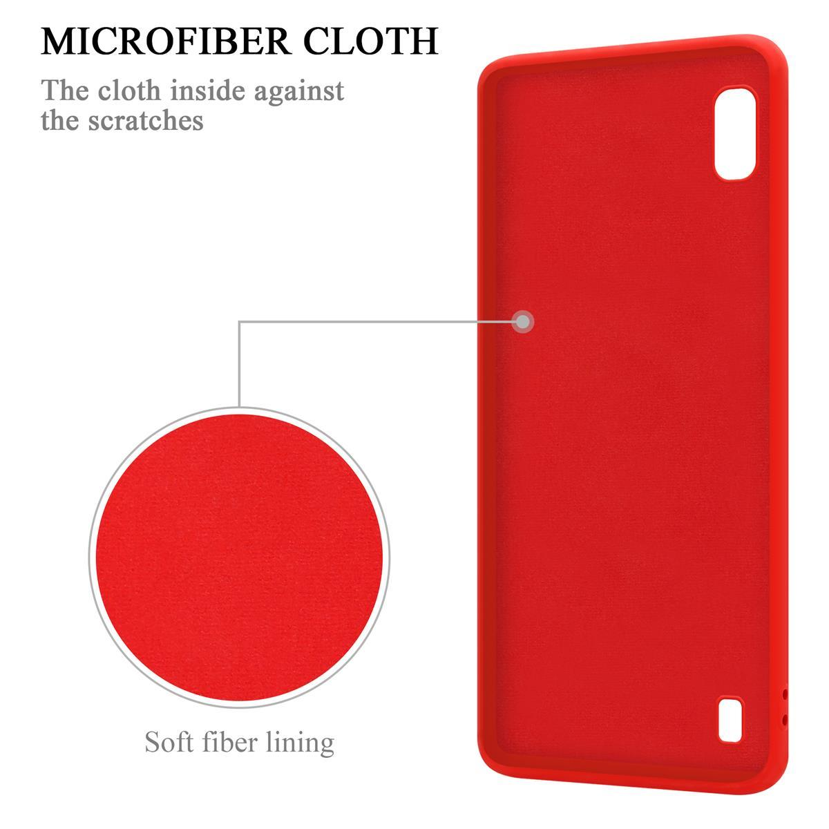 Silicone M10, ROT Liquid Style, / Case Hülle CADORABO A10 Backcover, Samsung, Ring Galaxy im LIQUID