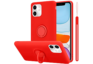 carcasa de móvil  - Funda flexible para móvil - Carcasa de TPU Silicona ultrafina CADORABO, Apple, iPhone 11, liquid rojo