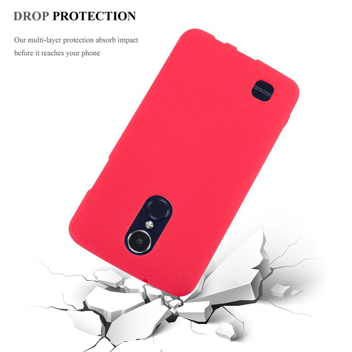 TPU FROST Schutzhülle, K8 Version, ROT US LG, Backcover, Frosted 2017 CADORABO