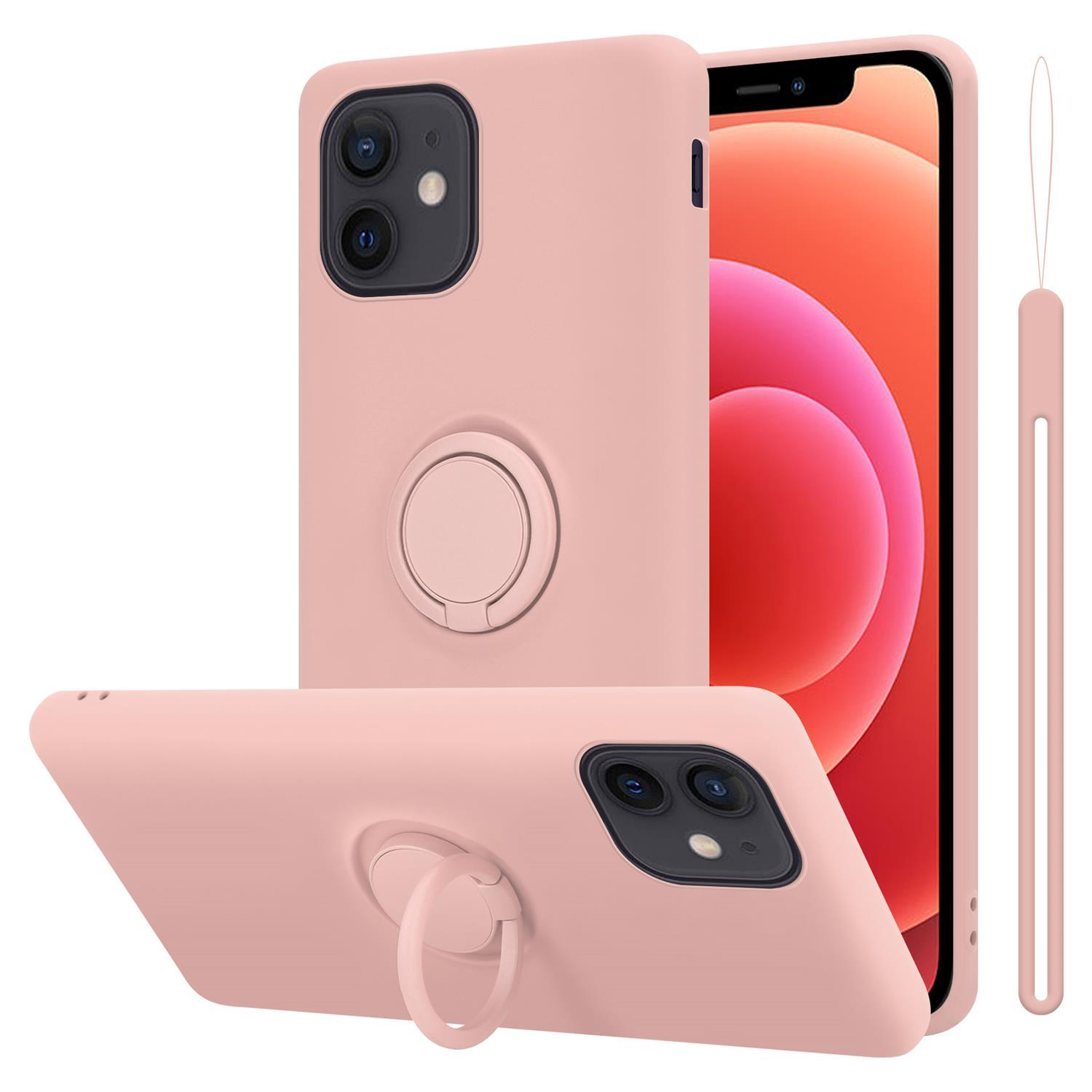 Pinke Handyhüllen in verschiedenen Ansichten. Jede Hülle hat einen Ringhalter. In einer ist ein Telefon.