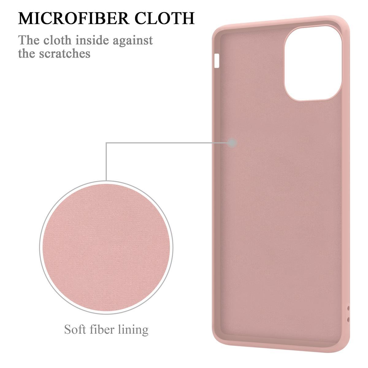 MINI, PINK Liquid im iPhone Case CADORABO Backcover, Apple, 12 Ring Style, Hülle Silicone LIQUID