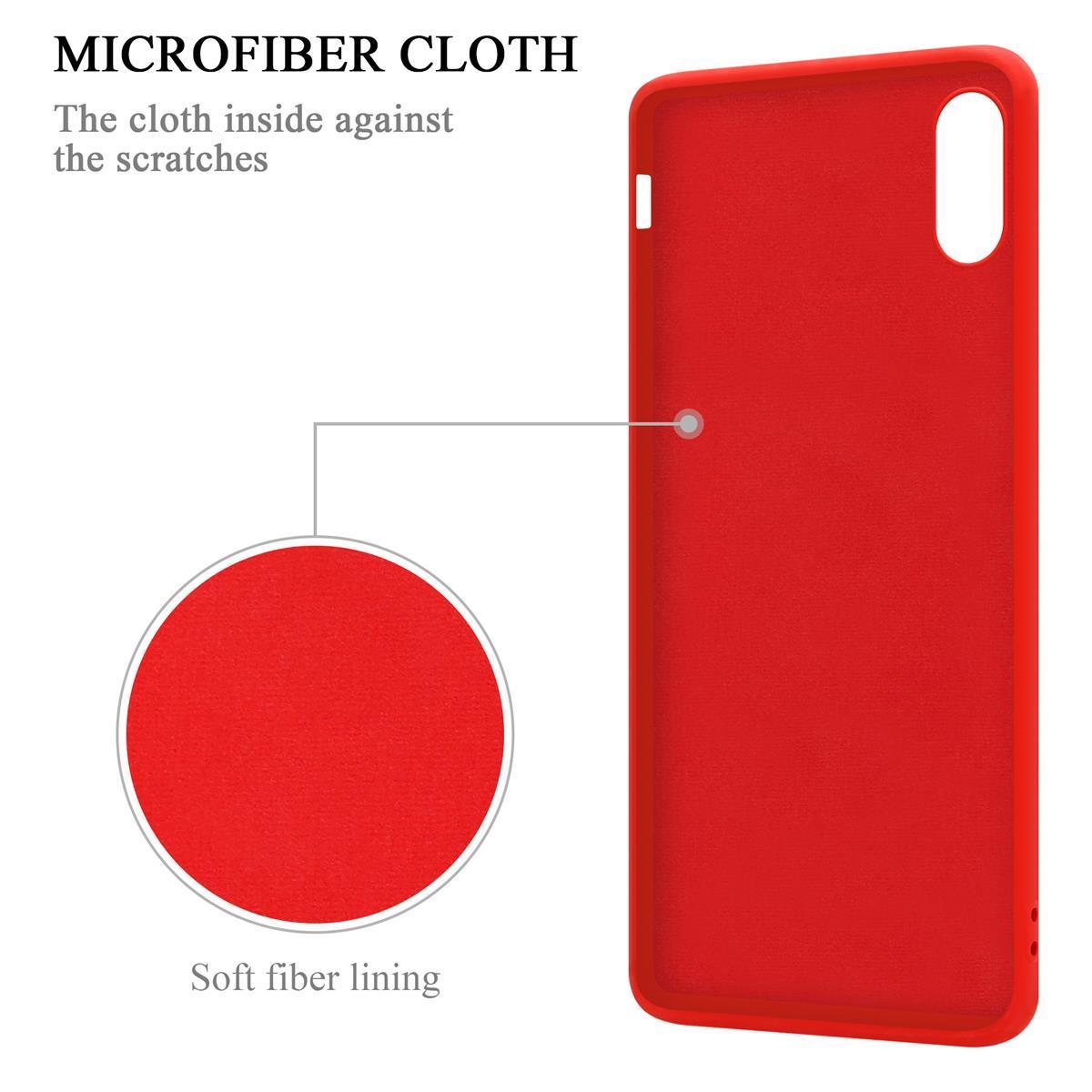 Silicone Case / im Backcover, ROT X iPhone Ring Apple, CADORABO LIQUID Style, Hülle Liquid XS,