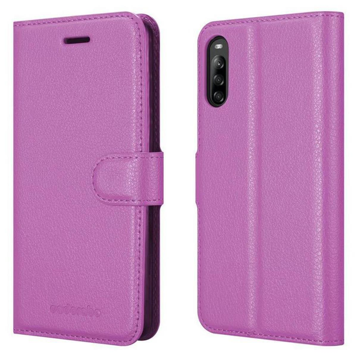 Bookcover, L4, Xperia Standfunktion, Hülle Book MANGAN VIOLETT Sony, CADORABO