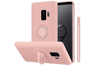 carcasa de móvil  - Funda flexible para móvil - Carcasa de TPU Silicona ultrafina CADORABO, Samsung, Galaxy S9, liquid rosa