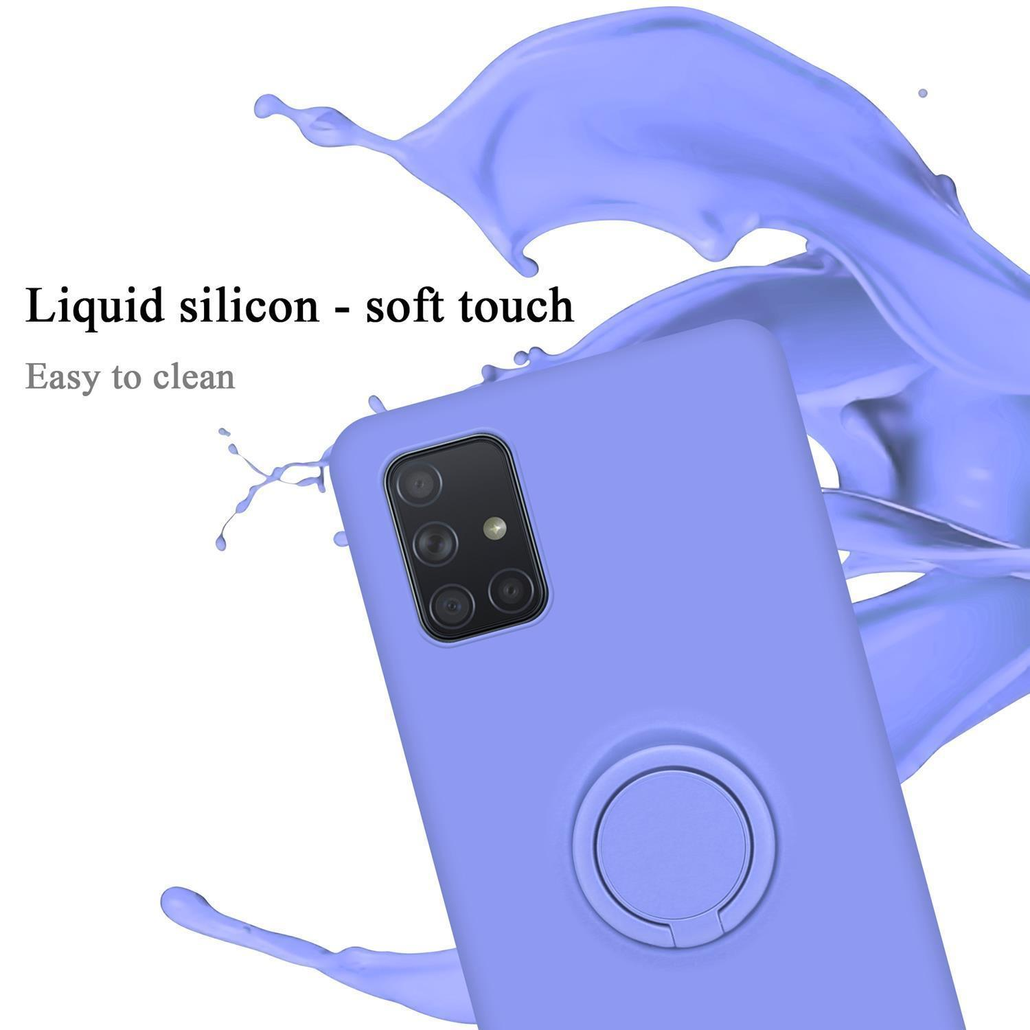 Silicone 4G, Style, im LIQUID Samsung, Backcover, HELL Hülle Case A71 CADORABO Liquid Galaxy LILA Ring