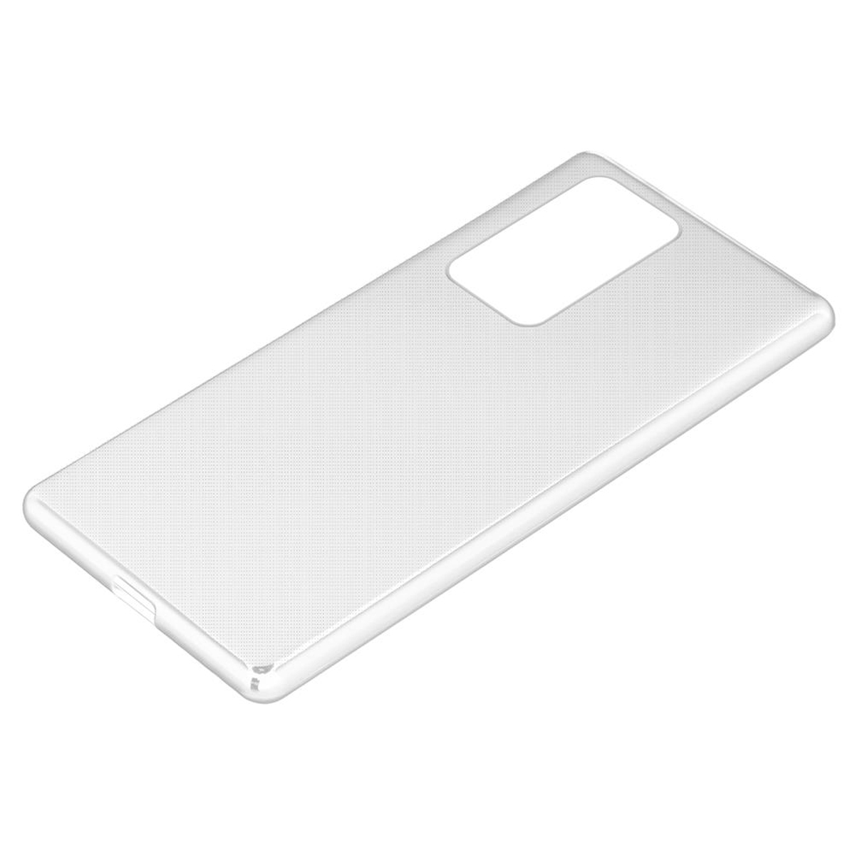 Weiß transparente Handyhülle. Rechteckige Form. Isometrische Ansicht.