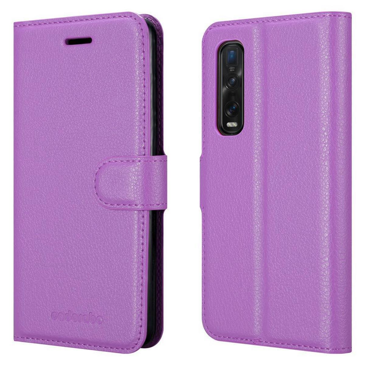 X2 MANGAN Bookcover, CADORABO Book FIND Oppo, PRO, Standfunktion, Hülle VIOLETT