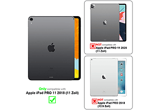 carcasa de tablet  - Funda libro para Tablet - Carcasa protección resistente de estilo libro CADORABO, Apple, iPad PRO 11 2018, negro saúco