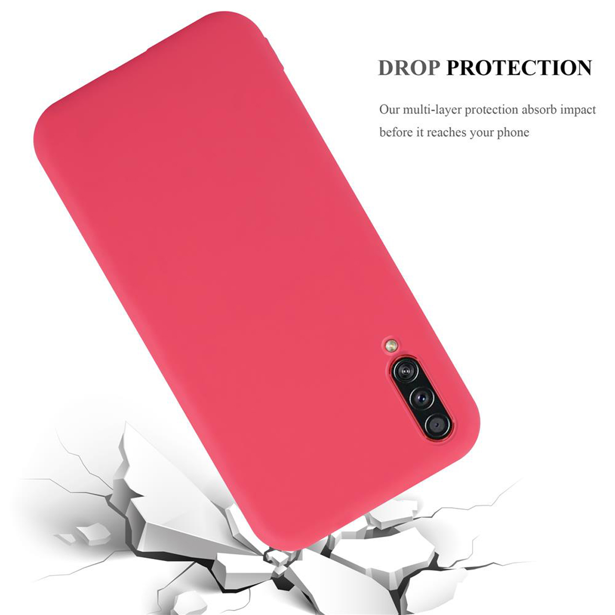 CADORABO Hülle Galaxy Backcover, Style, A70 / TPU Samsung, Candy A70s, CANDY ROT im