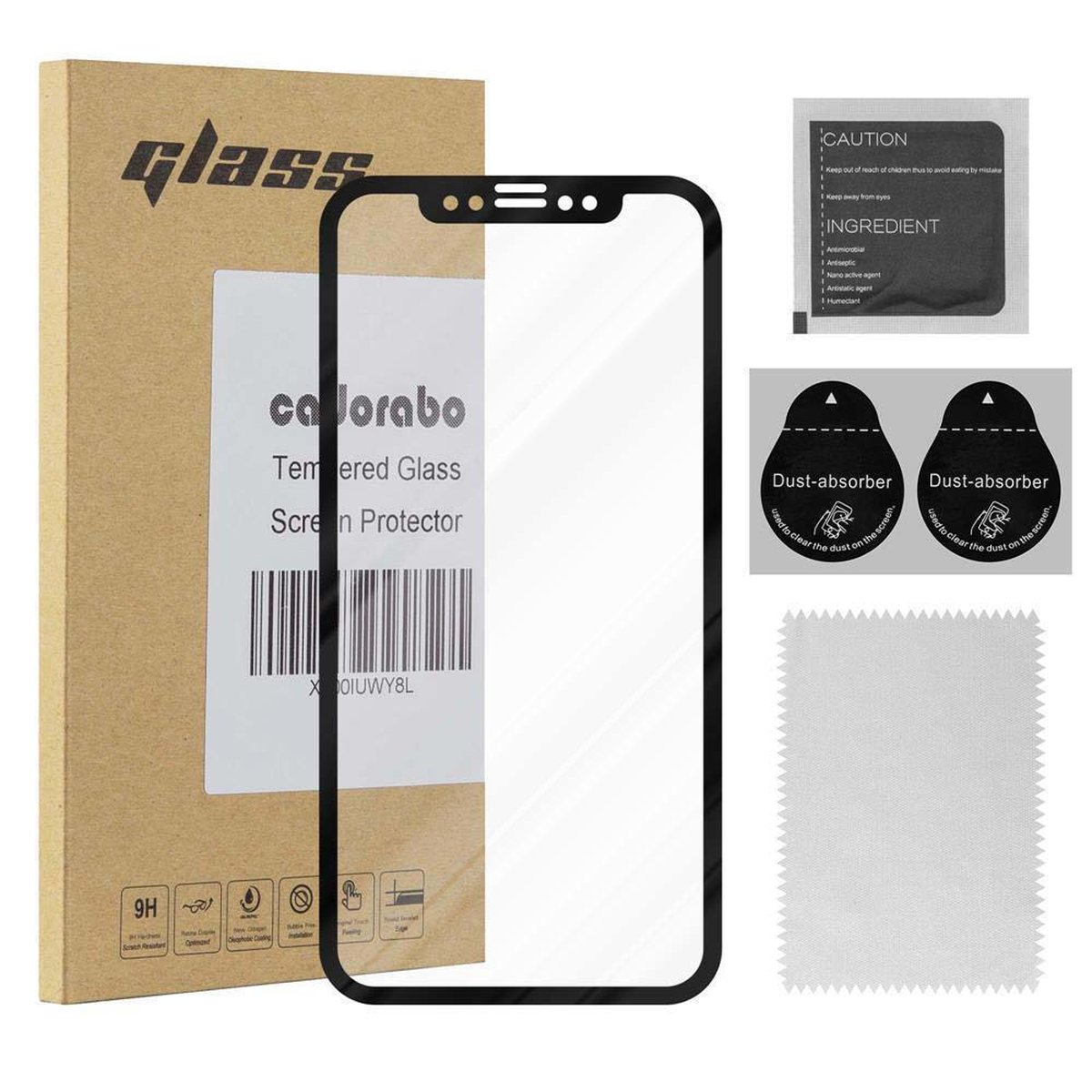CADORABO Schutzglas X Schutzfolie(für XS) / iPhone Apple Vollbild