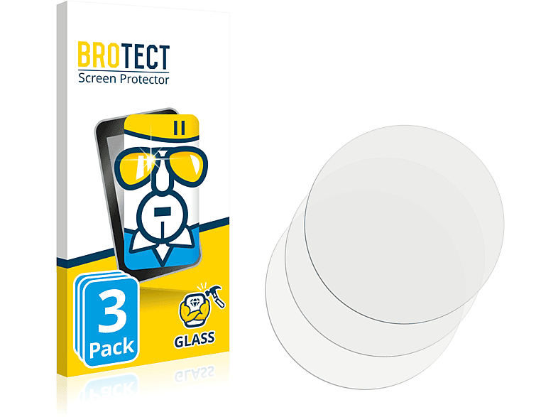 BROTECT 3x 9H klares Schutzglas(für Misfit Vapor 2 (46 mm))