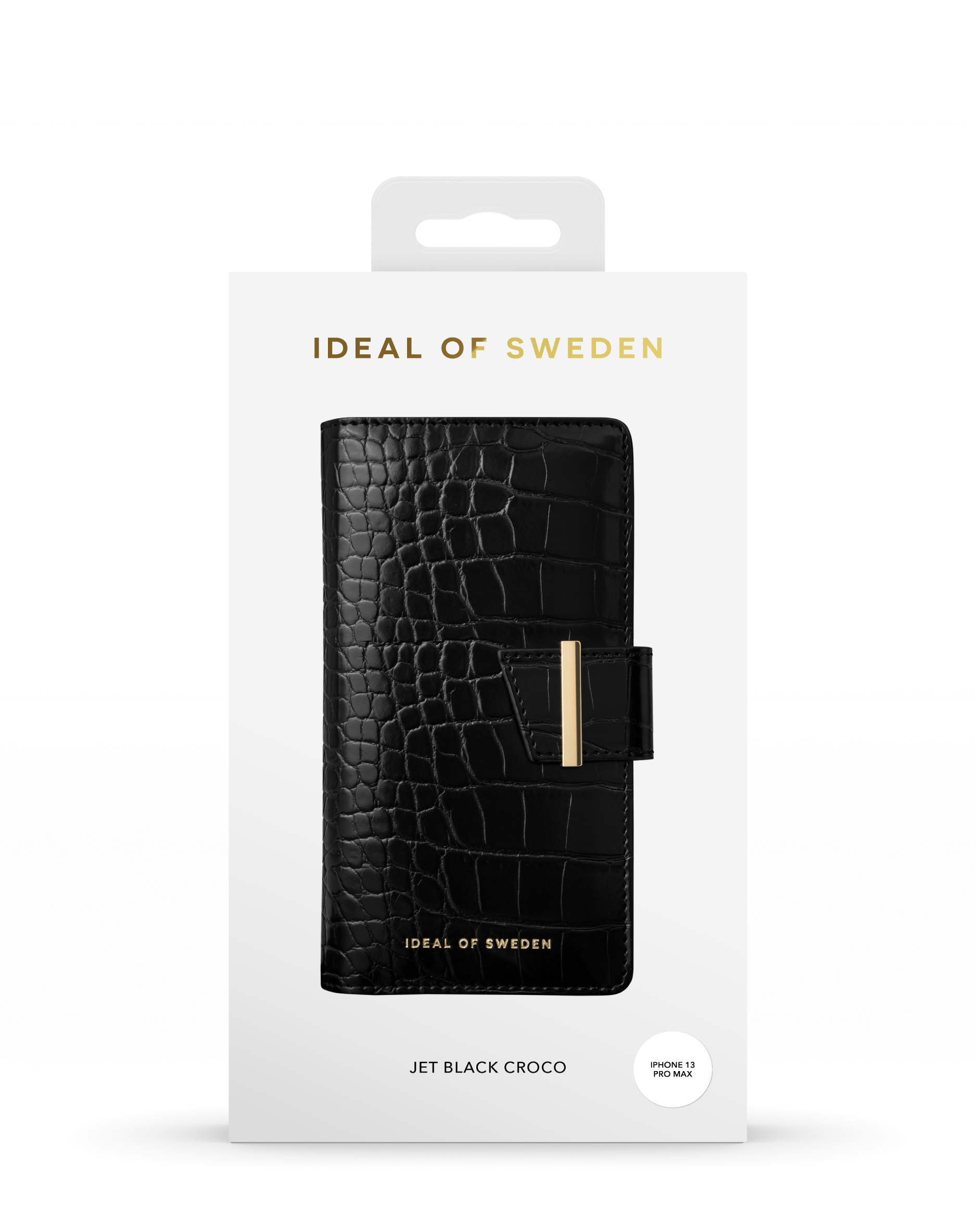 IDEAL OF SWEDEN IDPWSS22-I2167-207, - Recycled Pro Croco iPhone Max, Bookcover, Jet 13 Apple, Black
