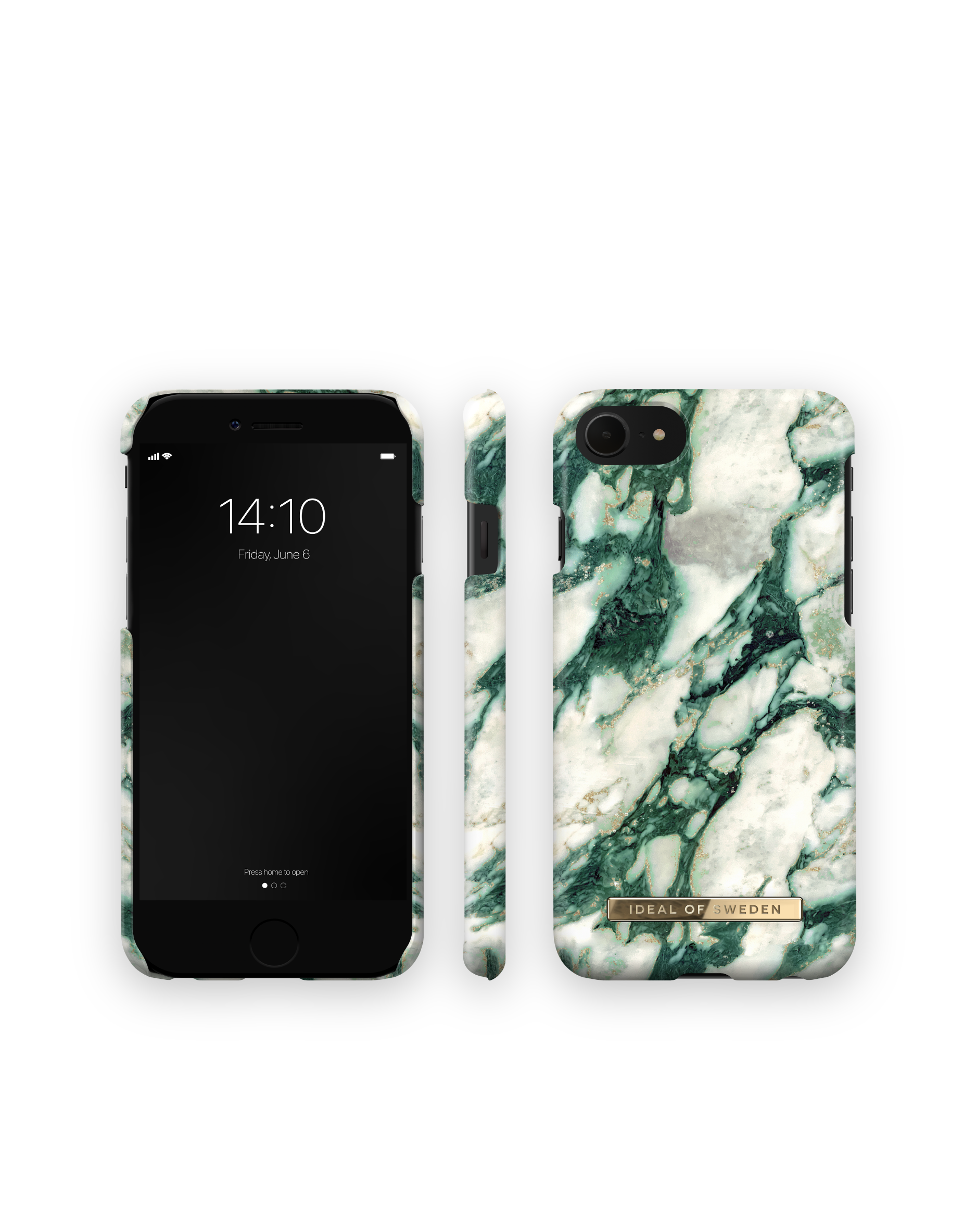 Apple, IDEAL SWEDEN Backcover, IDFCMR21-I7-379, Marble Calacatta SE2020/SE2022/8/7/6/6s, Emerald OF