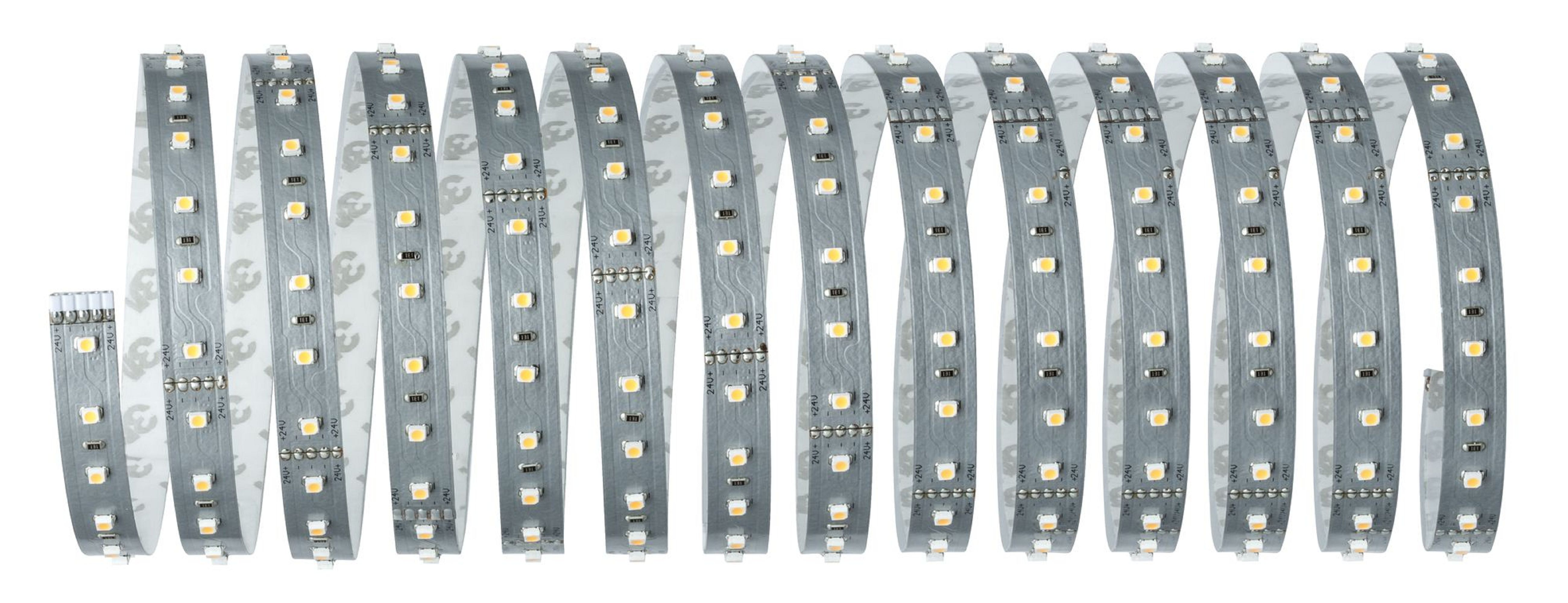 Più rotoli di strisce luminose a LED disposti su una superficie bianca.
