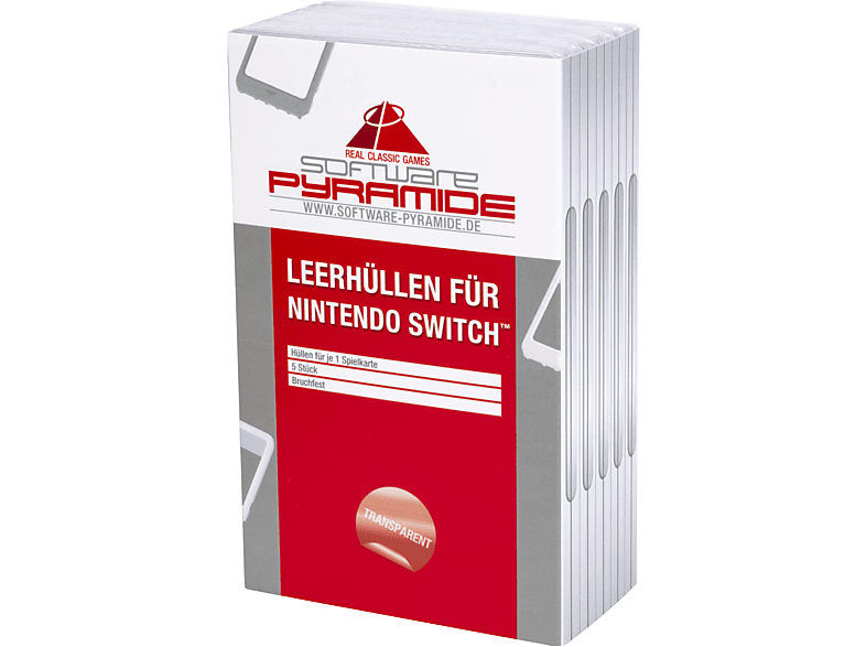 Nintendo 5er-Pack, transparent Leerhüllen Switch