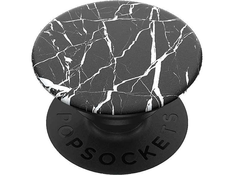 POPSOCKETS PopGrip Schwarz Black Handyhalterung, Marble