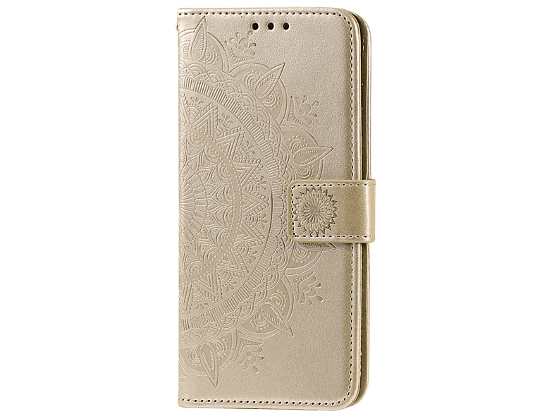 COVERKINGZ Klapphülle mit Mandala Muster, Bookcover, Samsung, Galaxy M23 5G, Gold