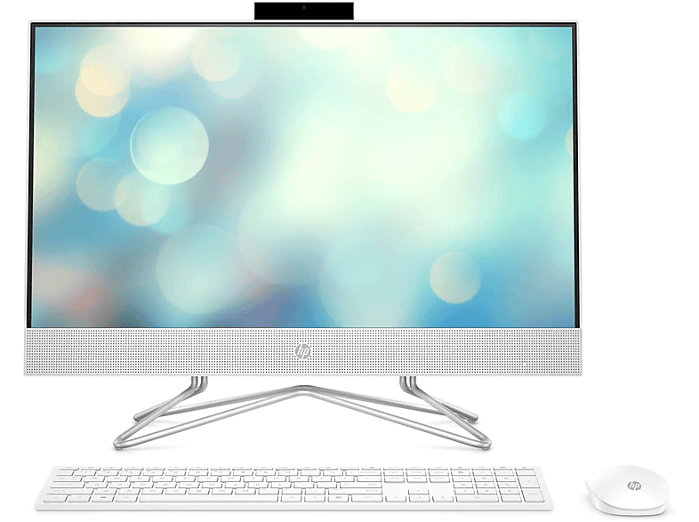 HP 59W90EA, All-in-One PC mit 24 Zoll Display, Intel® Core™ i3 Prozessor, 8 GB RAM, 512 GB SSD, Weiß | All-in-One-PCs