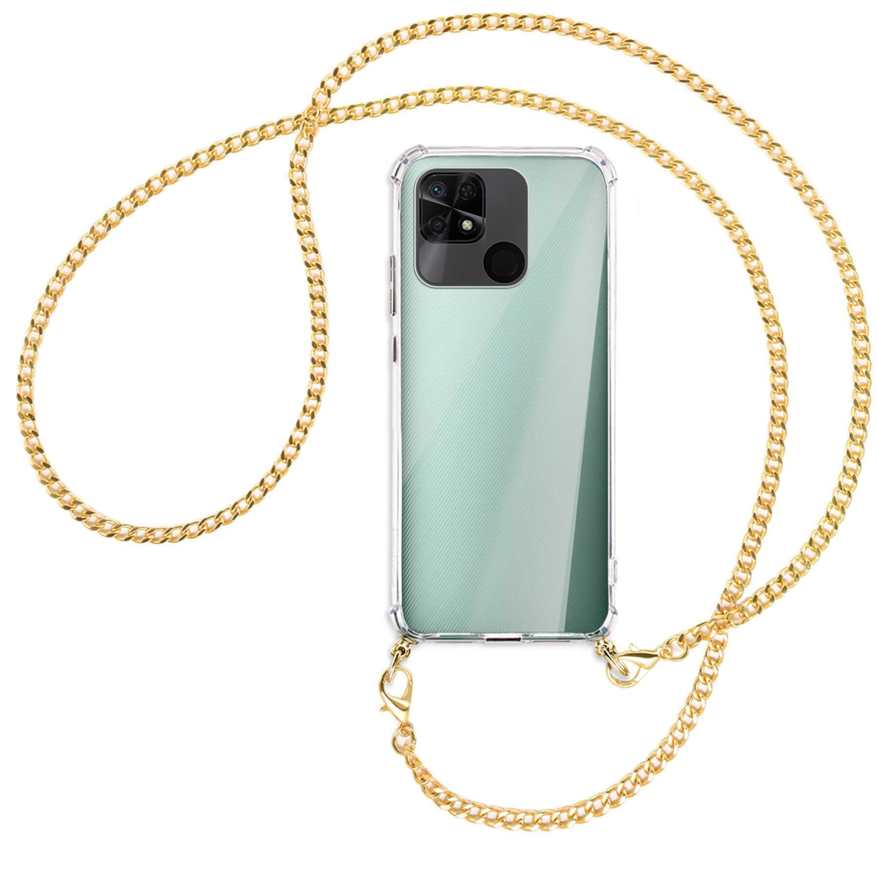 MTB MORE Redmi Umhänge-Hülle Metallkette, Backcover, mit (gold) Kette Xiaomi, ENERGY 10C