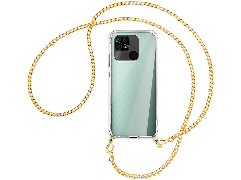 MTB MORE Redmi Umhänge-Hülle Metallkette, Backcover, mit (gold) Kette Xiaomi, ENERGY 10C