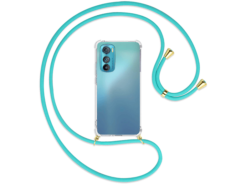 MORE / MTB 30 Backcover, ENERGY Motorola, Kordel, mit 5G, Edge Türkis Gold Umhänge-Hülle