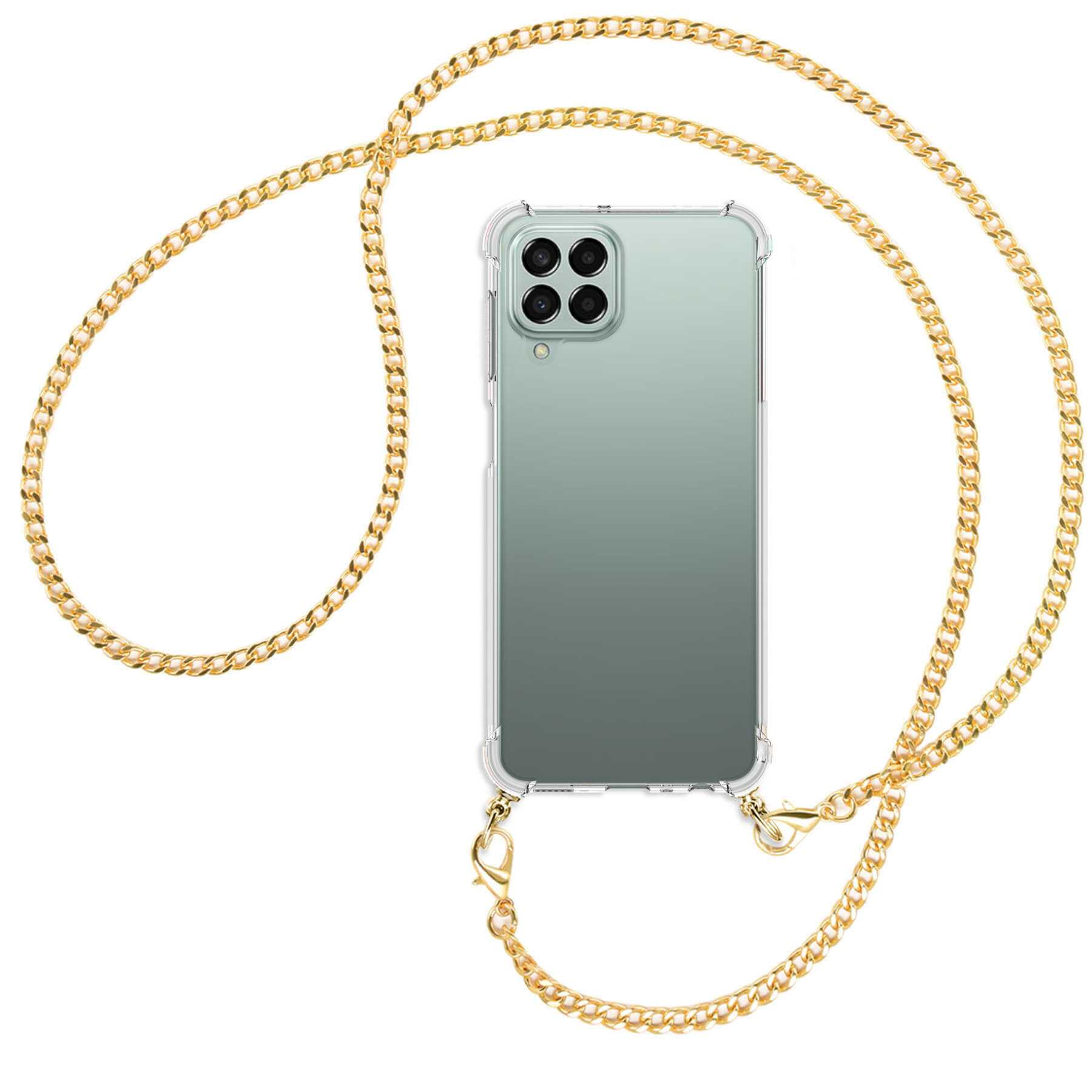 Samsung, Kette Metallkette, MTB Backcover, ENERGY mit Umhänge-Hülle 5G, M33 (gold) Galaxy MORE