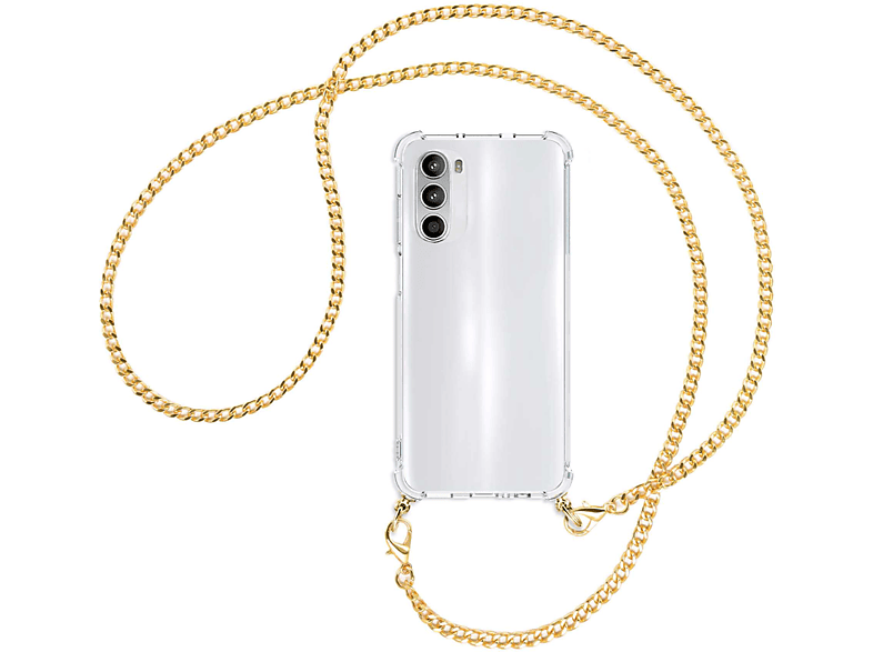 5G, MTB Umhänge-Hülle MORE Metallkette, (gold) Motorola, ENERGY mit Moto Moto G82 Backcover, Kette G52,
