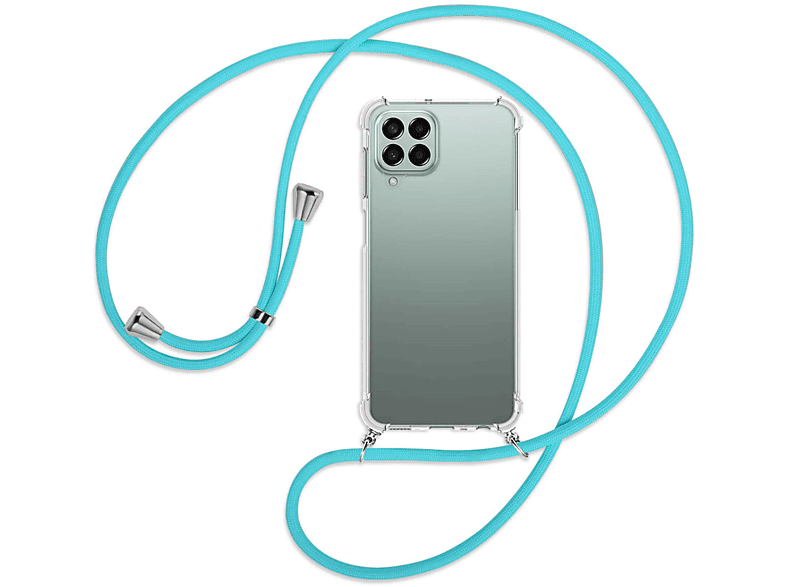 MTB Samsung, Kordel, 5G, Silber mit Umhänge-Hülle M33 Türkis Galaxy / ENERGY MORE Backcover,