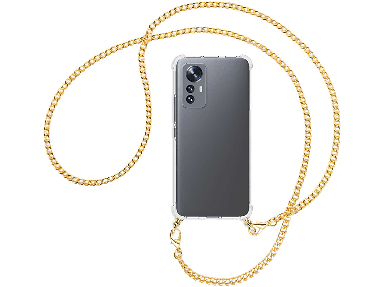 MORE ENERGY mit Kette Xiaomi, MTB 12 Lite, Backcover, (gold) Umhänge-Hülle Metallkette,